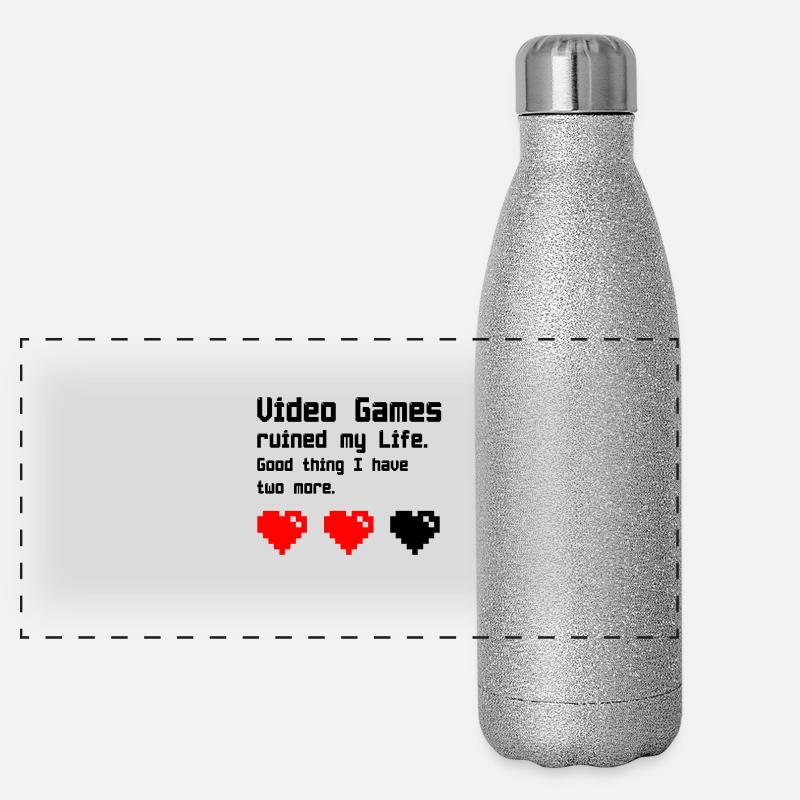 Video Games Panorama Glitzer Isolierflasche 500 ml