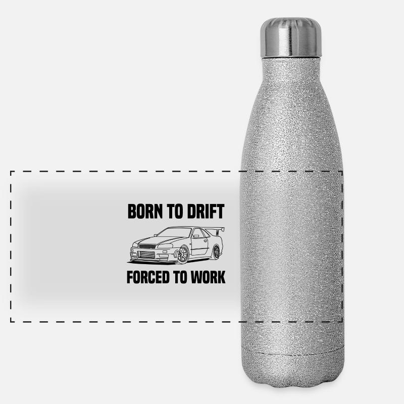 born to drift Gourde isotherme panoramique pailletée 500 ml
