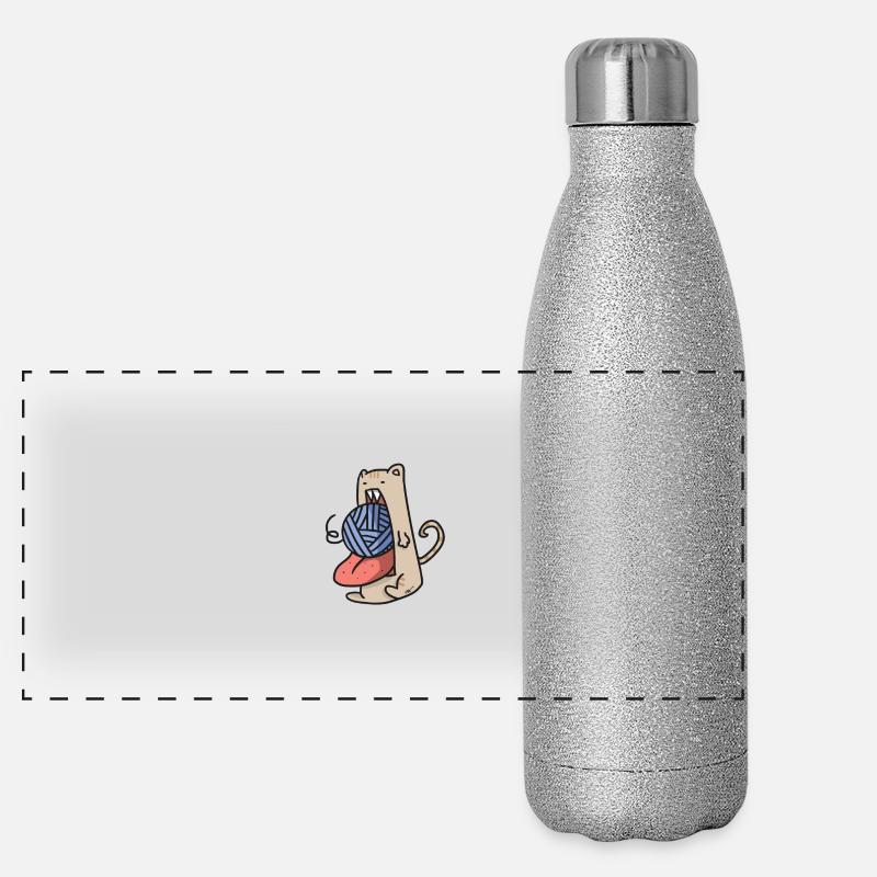 the-manger all-you-can cat Gourde isotherme panoramique pailletée 500 ml