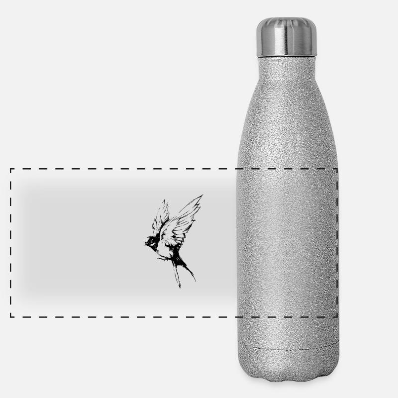 oiseau Gourde isotherme panoramique pailletée 500 ml