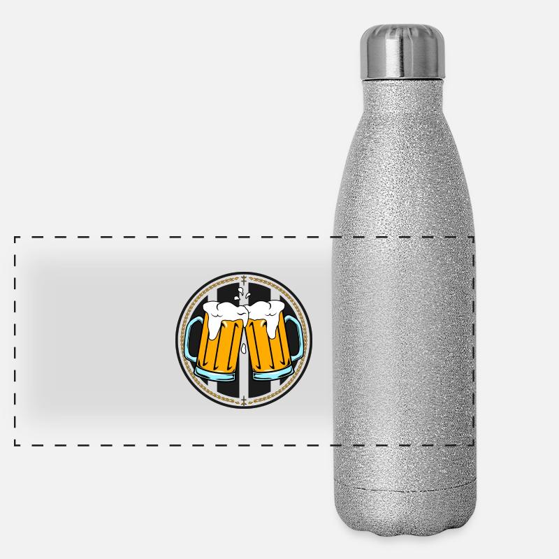 Bierkrüge Logo Panorama Glitzer Isolierflasche 500 ml