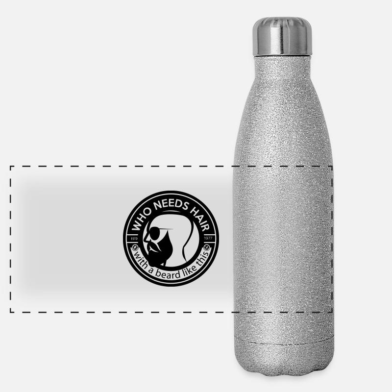 Who needs hair with a beard like this Panoramic Glitter Thermal Bottle 500 ml