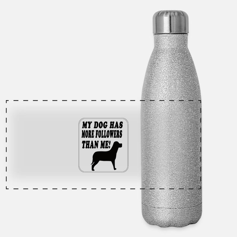 DOG FOLLOWERS Panorama Glitzer Isolierflasche 500 ml