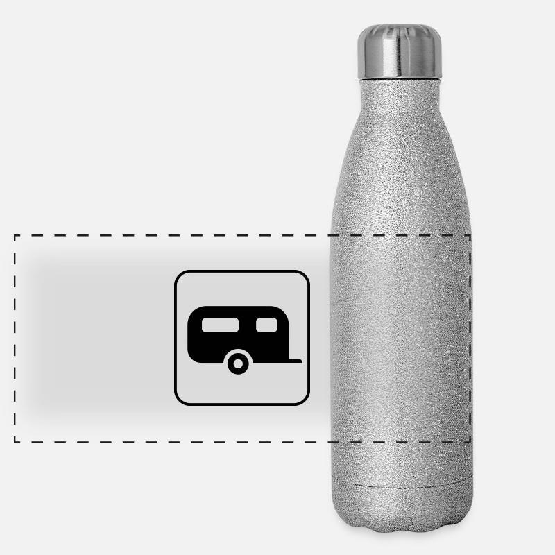 Wohnwagen Panorama Glitzer Isolierflasche 500 ml