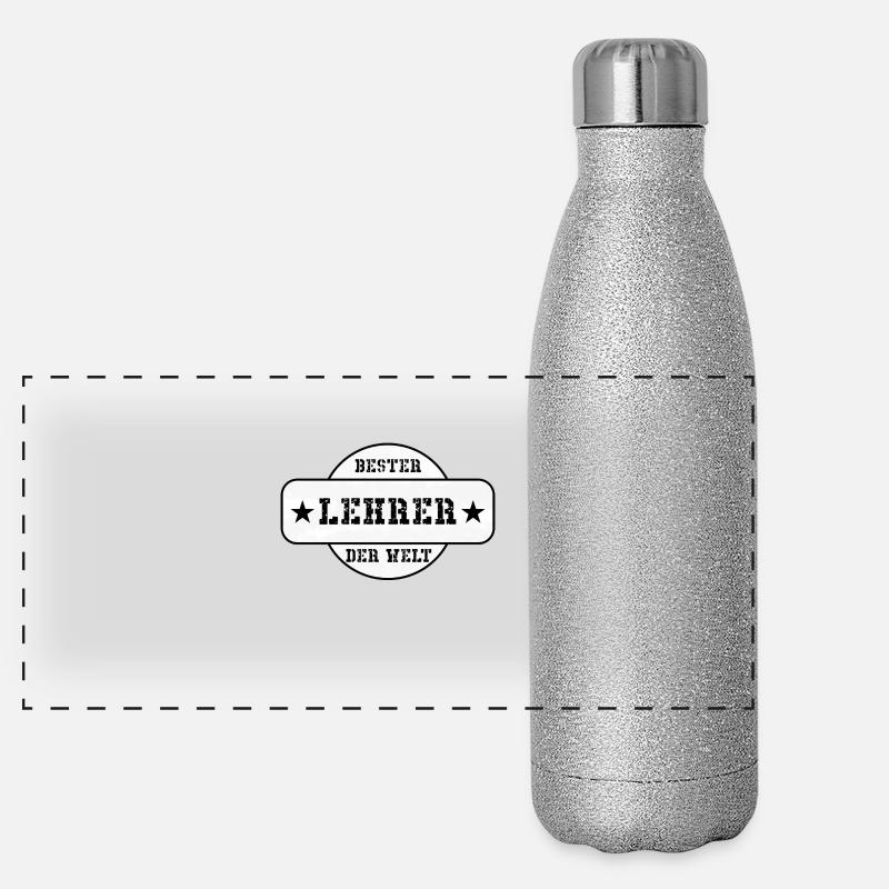 Bester Lehrer der Welt Weihnachten Geschenk Beruf Panorama Glitzer Isolierflasche 500 ml