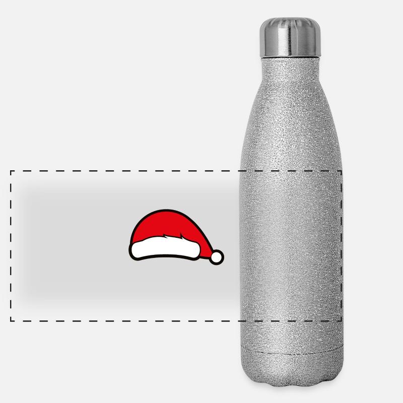 Weihnachtsmütze Panorama Glitzer Isolierflasche 500 ml