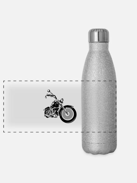 bijl - Panoramische glitter thermosfles 500 ml - silver glitter - Voor