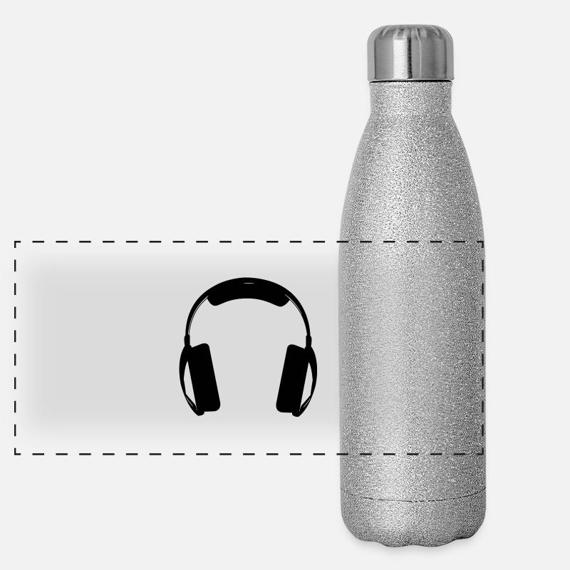 headphones Panoramic Glitter Thermal Bottle 500 ml