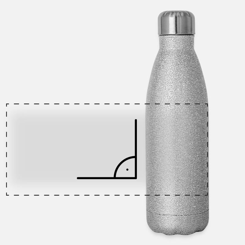Mathematics icon - right angle Panoramic Glitter Thermal Bottle 500 ml
