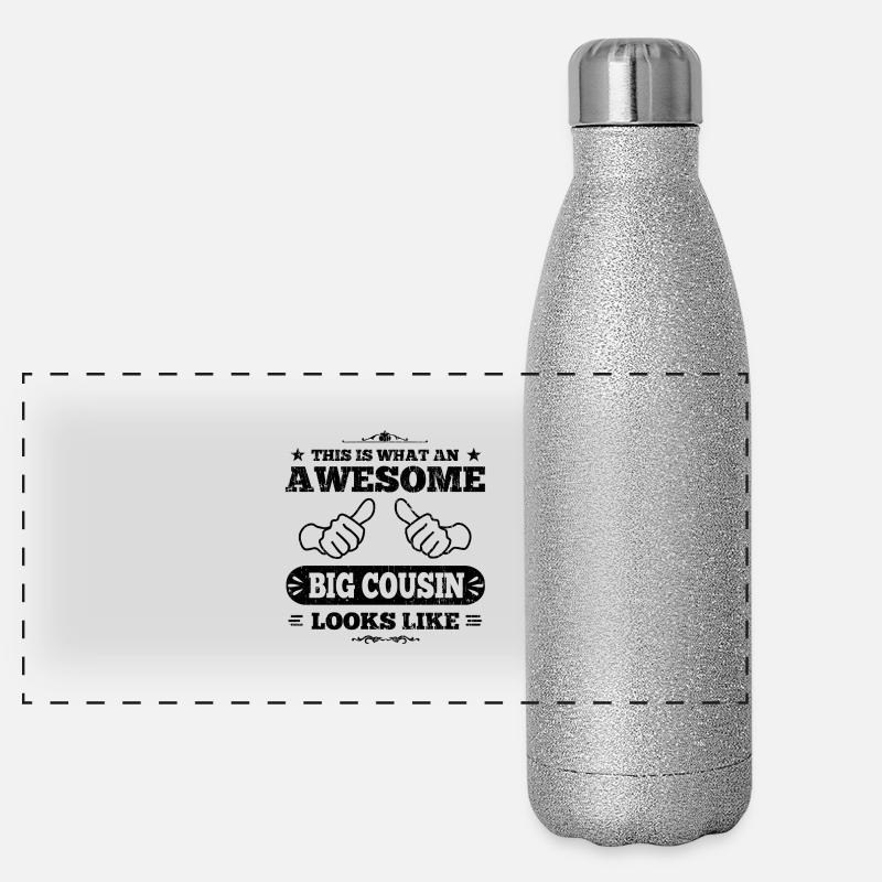 awesome big cousin Panorama Glitzer Isolierflasche 500 ml
