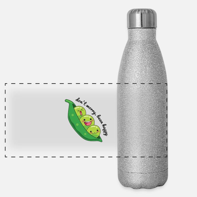 happy edamame beans Panorama Glitzer Isolierflasche 500 ml