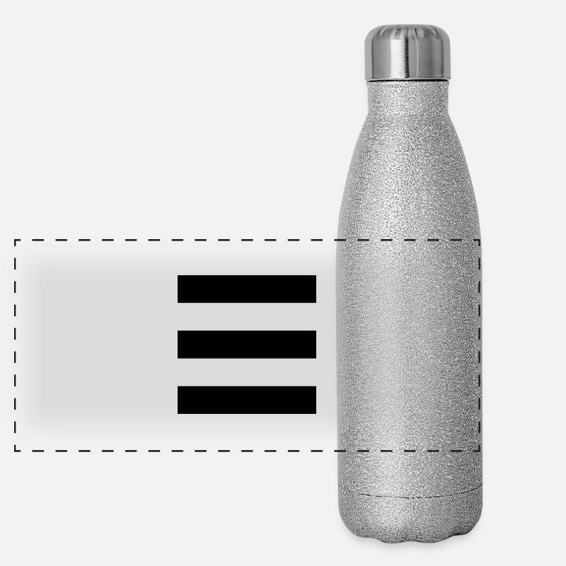 Three Stripes Panorama Glitzer Isolierflasche 500 ml