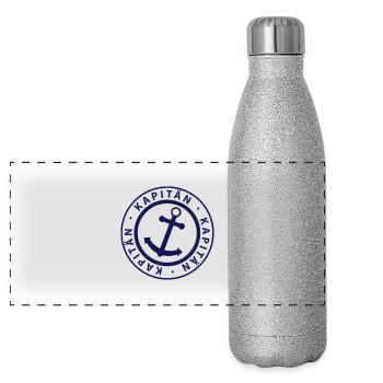 kapitän - Panorama Glitzer Isolierflasche 500 ml - Silber Glitzer - Vorne