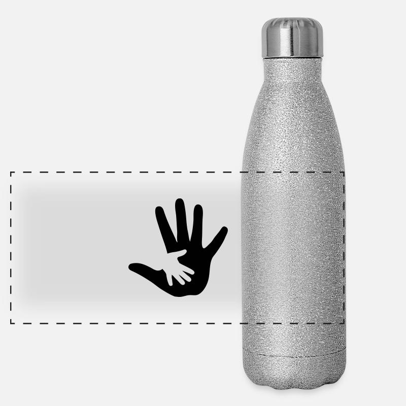 hand_in_hand__f1 Panorama Glitzer Isolierflasche 500 ml