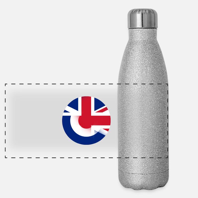 Mod Union Jack combo Panoramic Glitter Thermal Bottle 500 ml