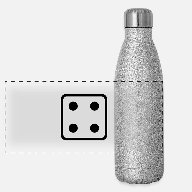 wuerfel_vier__f1 Panorama Glitzer Isolierflasche 500 ml