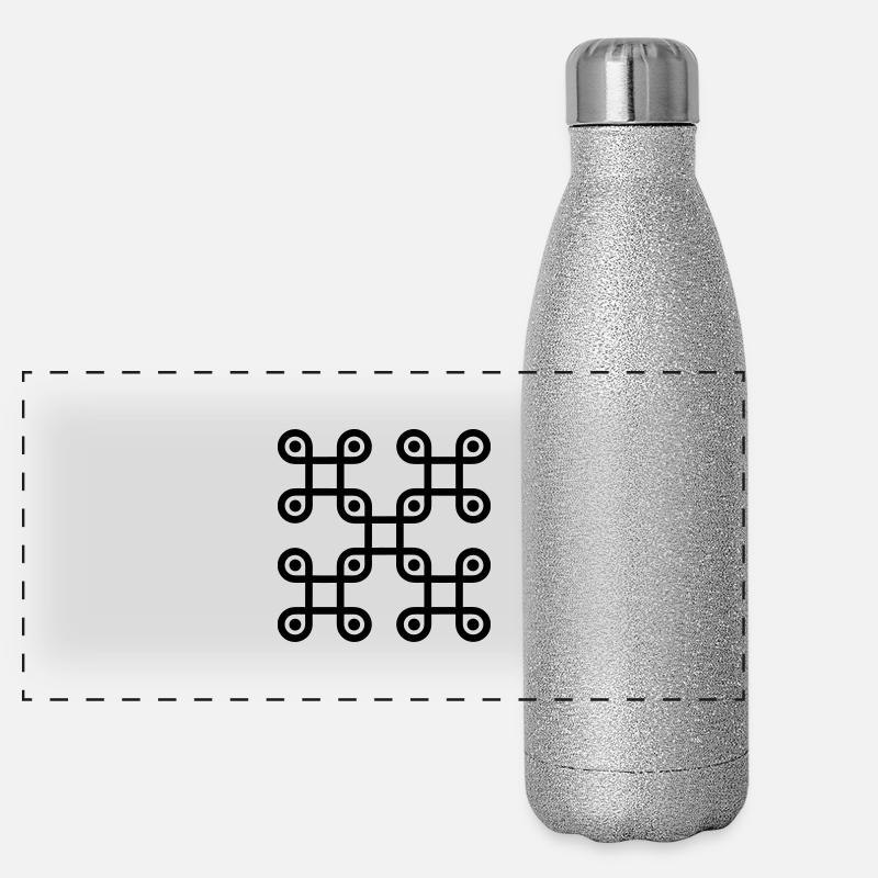 Infinity Loop - Symbol Kontinuität und Weisheit Panorama Glitzer Isolierflasche 500 ml