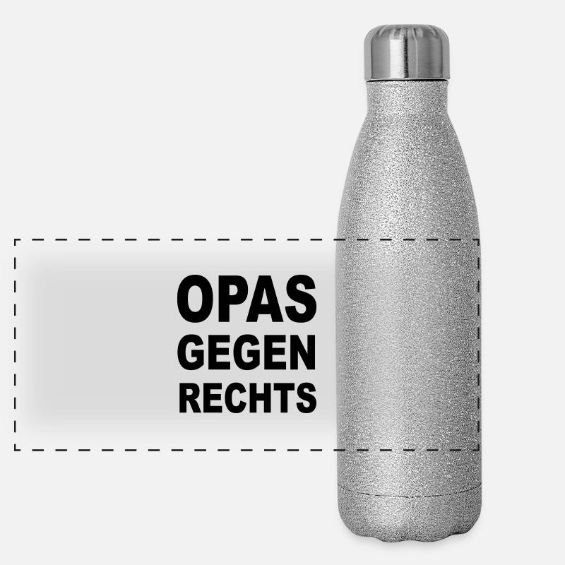 OPAS GEGEN RECHTS Panorama Glitzer Isolierflasche 500 ml
