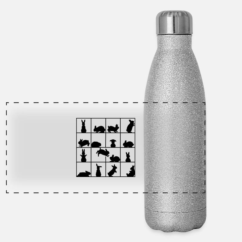 Kaninchen Cube Vektor Panorama Glitzer Isolierflasche 500 ml