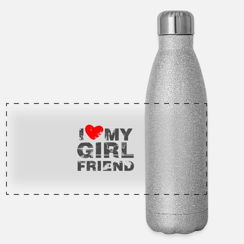 J'aime mon amie Saint Valentin Gourde isotherme panoramique pailletée 500 ml