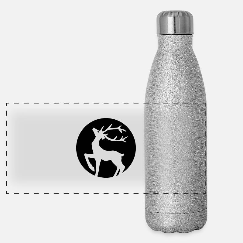 Cerf Gourde isotherme panoramique pailletée 500 ml