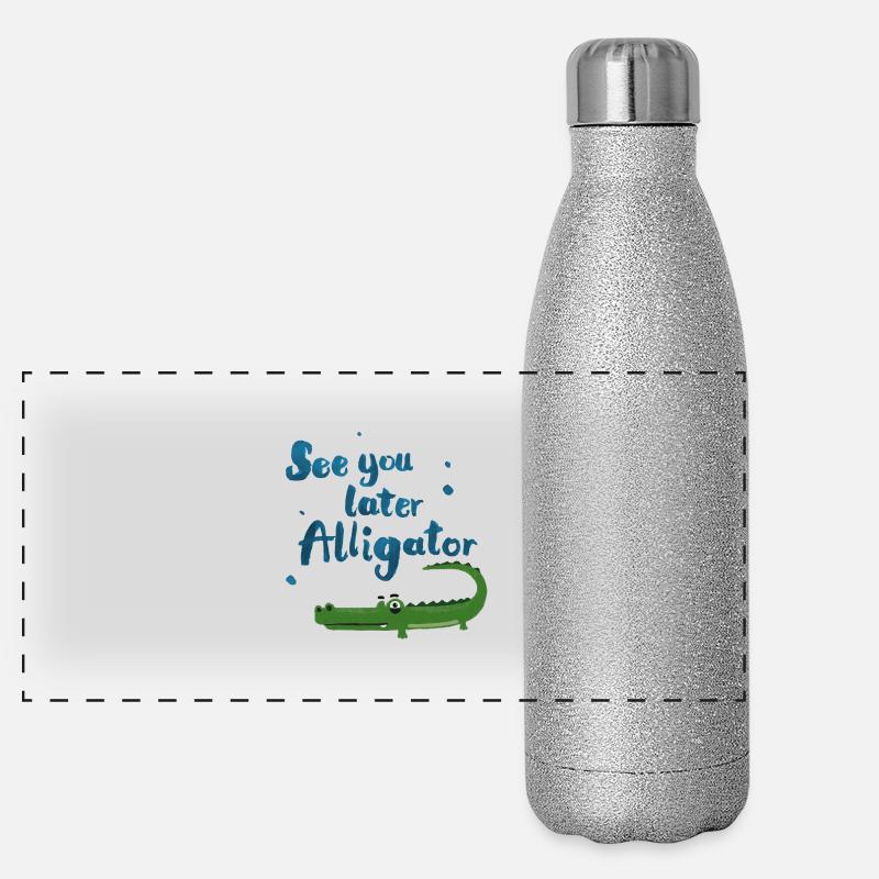 See You Later Alligator Panorama Glitzer Isolierflasche 500 ml
