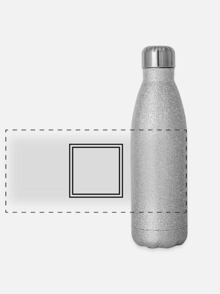 Frame - Panoramic Glitter Thermal Bottle 500 ml - silver glitter - Front