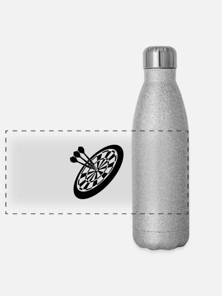 Dart Sport - Panoramic Glitter Thermal Bottle 500 ml - silver glitter - Front