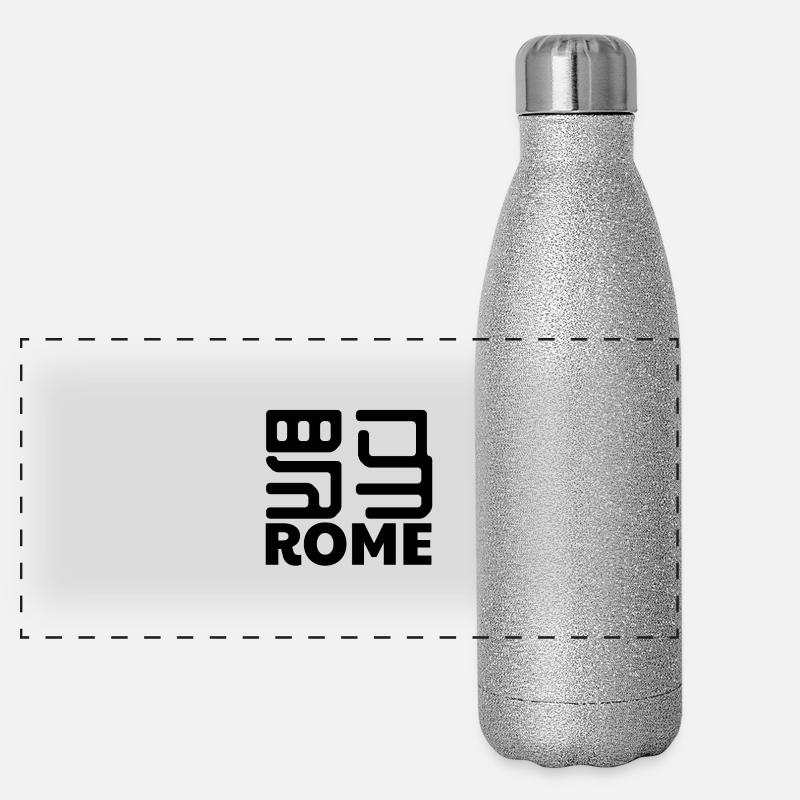 Rome Rom Italy Panorama Glitzer Isolierflasche 500 ml