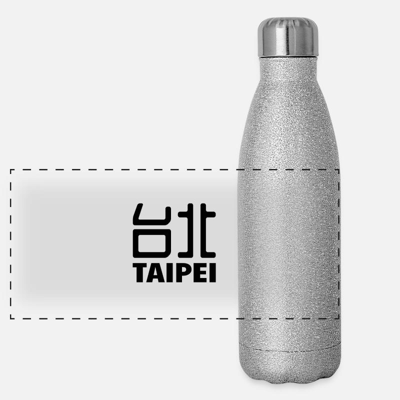 Taipei Taiwan Panorama Glitzer Isolierflasche 500 ml