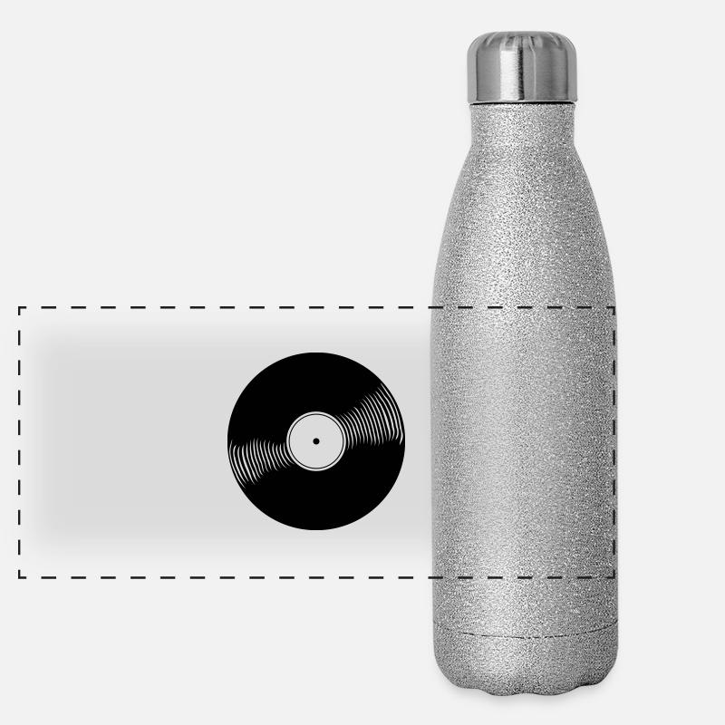 DJ - Schallplatte Panorama Glitzer Isolierflasche 500 ml