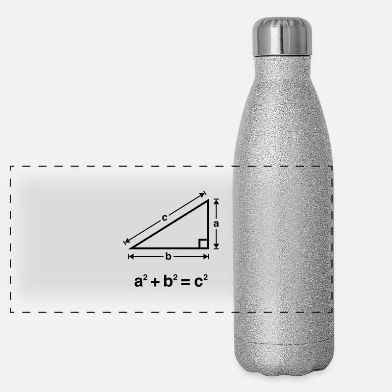 Pythagorean Theorem (Mathematics) Panoramic Glitter Thermal Bottle 500 ml