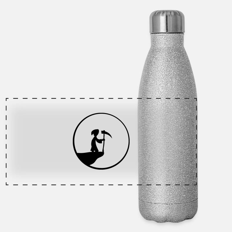 Vollmond nacht klippe tod sense sonne Gourde isotherme panoramique pailletée 500 ml