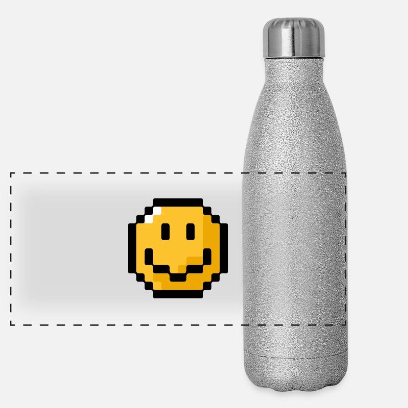 Smiley pixel Panoramic Glitter Thermal Bottle 500 ml