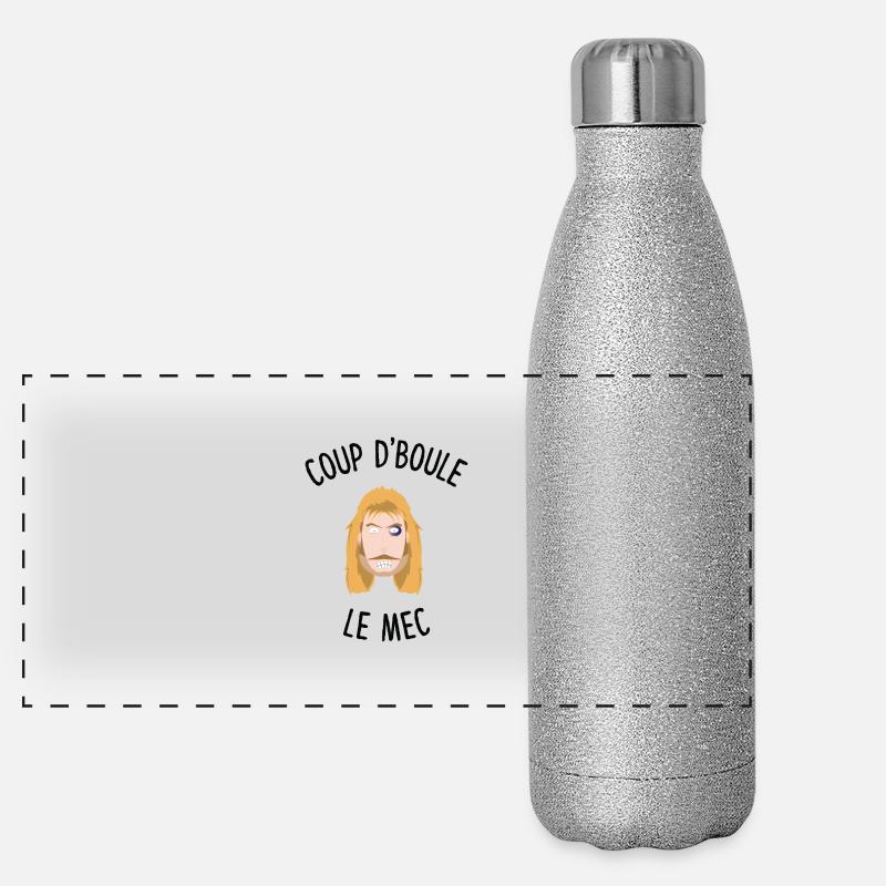 François l'embrouille Coup d'boul le mec Gourde isotherme panoramique pailletée 500 ml