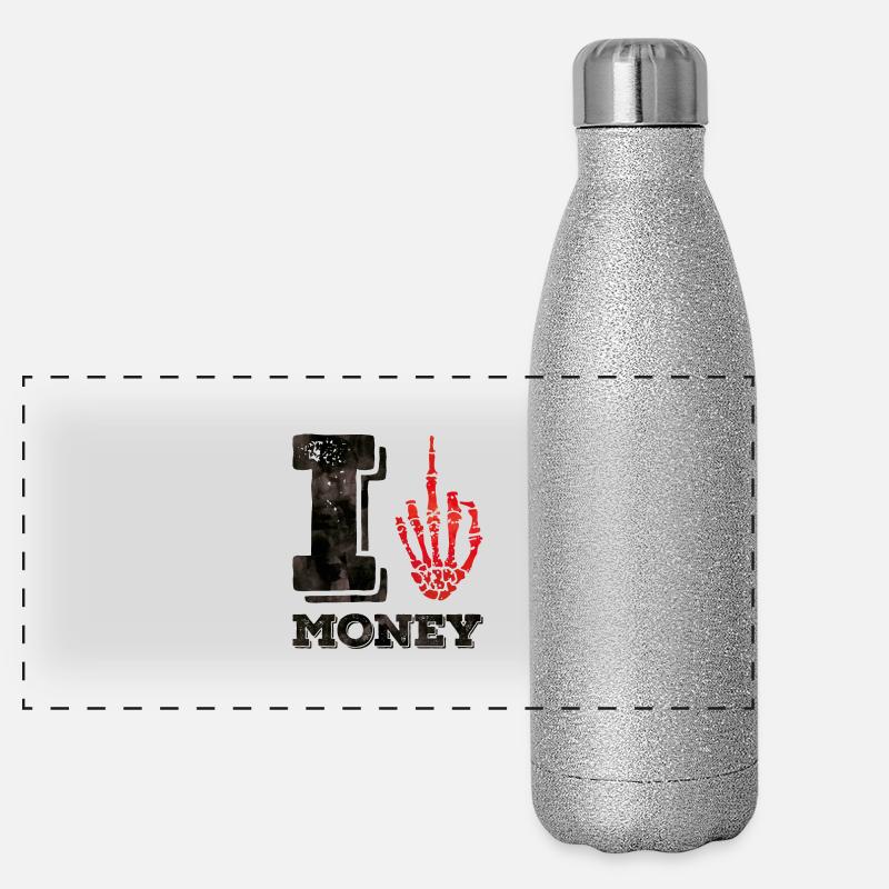 i middlefinger money design Panorama Glitzer Isolierflasche 500 ml