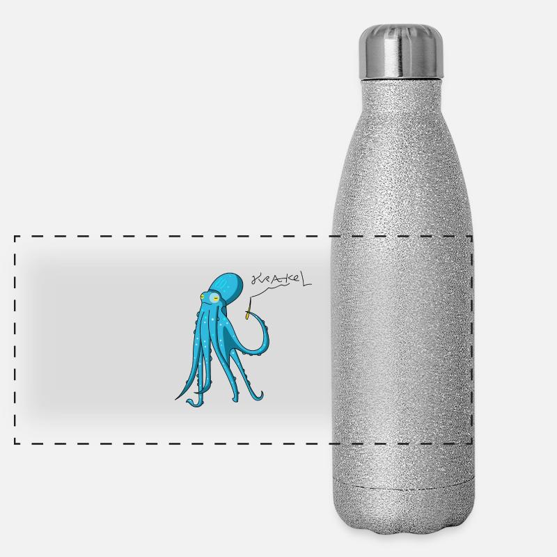 Octopus s'écrase Gourde isotherme panoramique pailletée 500 ml