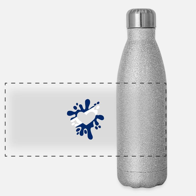Israel Symbol Fahne Fleck Farben Geschenk Panorama Glitzer Isolierflasche 500 ml