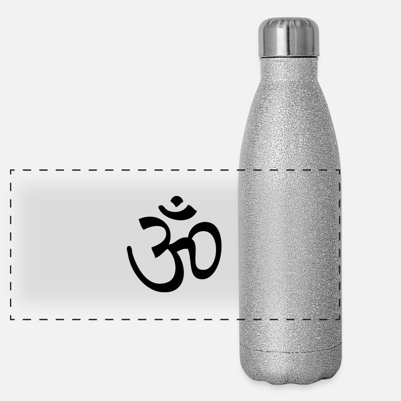 OM Omm ohm om ohm aum omm Gourde isotherme panoramique pailletée 500 ml