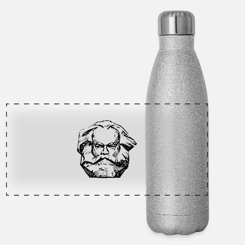 Karl Marx | Kommunismus Shirt | Marxismus Sweater Panorama Glitzer Isolierflasche 500 ml