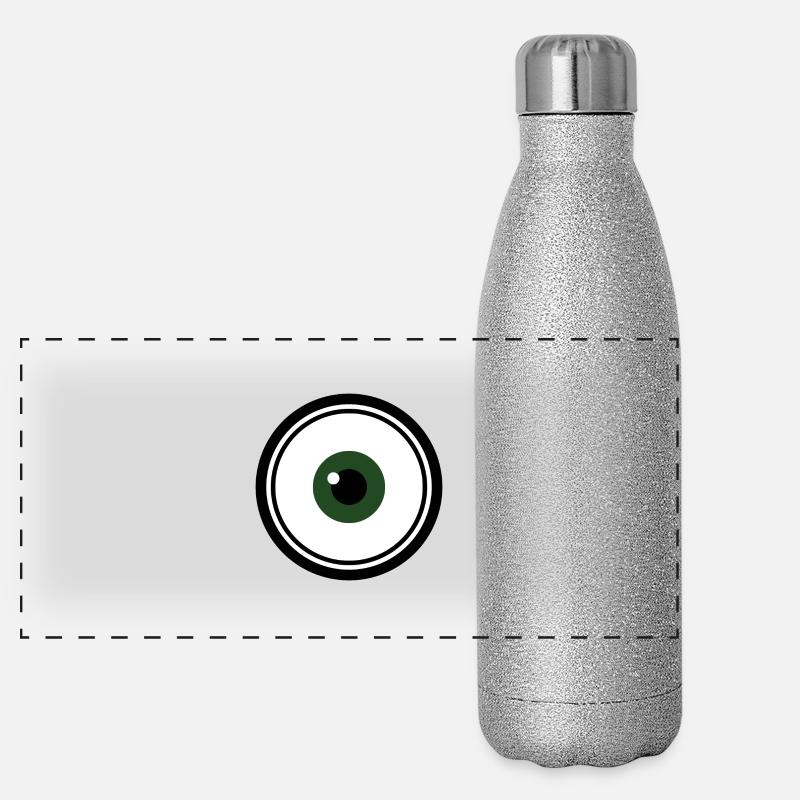 | pour les yeux verts Yeux verts Gourde isotherme panoramique pailletée 500 ml