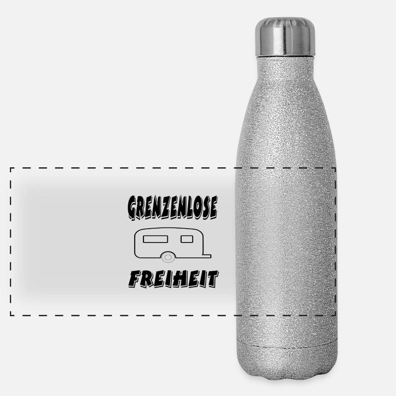 Camping Panorama Glitzer Isolierflasche 500 ml