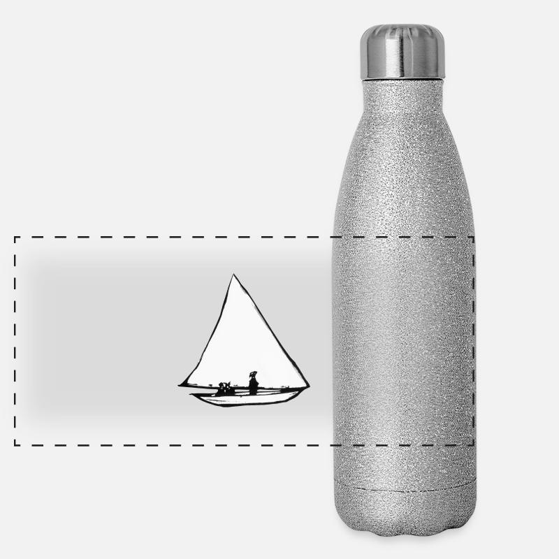 Sailboat Ernst Ludwig Kirchner Panoramic Glitter Thermal Bottle 500 ml
