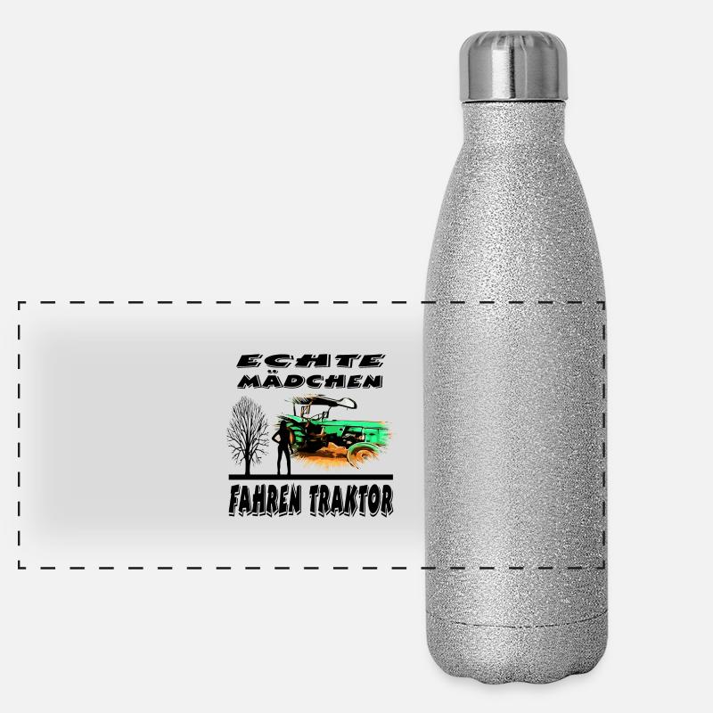 Traktor Panorama Glitzer Isolierflasche 500 ml