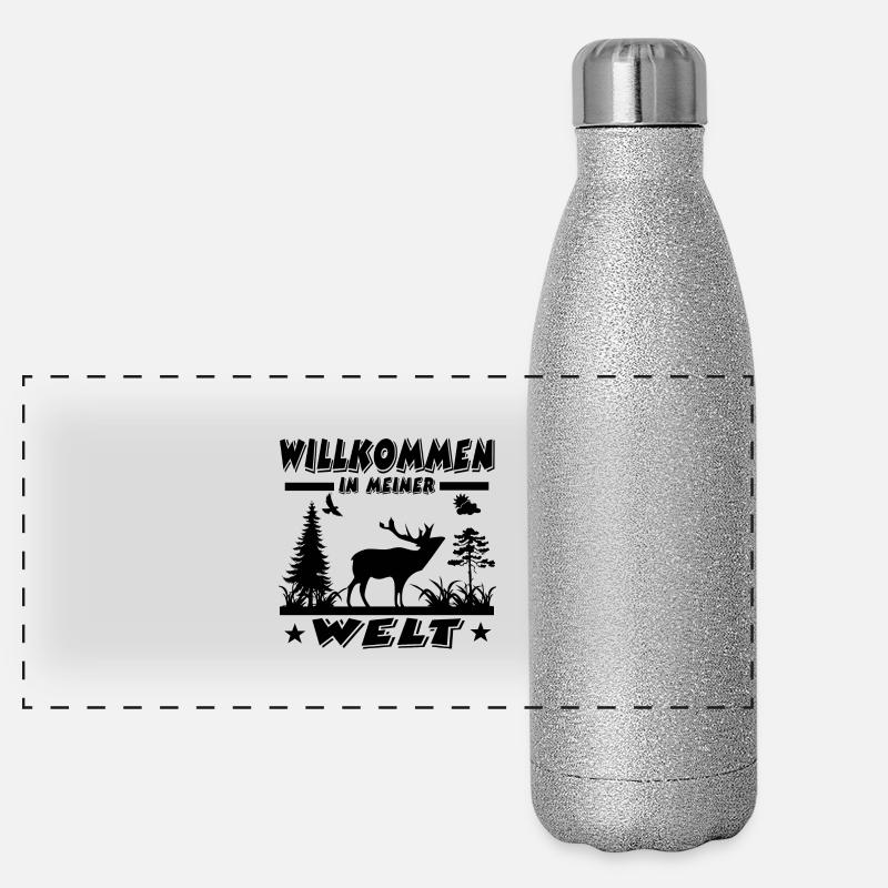 Hirsch Panorama Glitzer Isolierflasche 500 ml