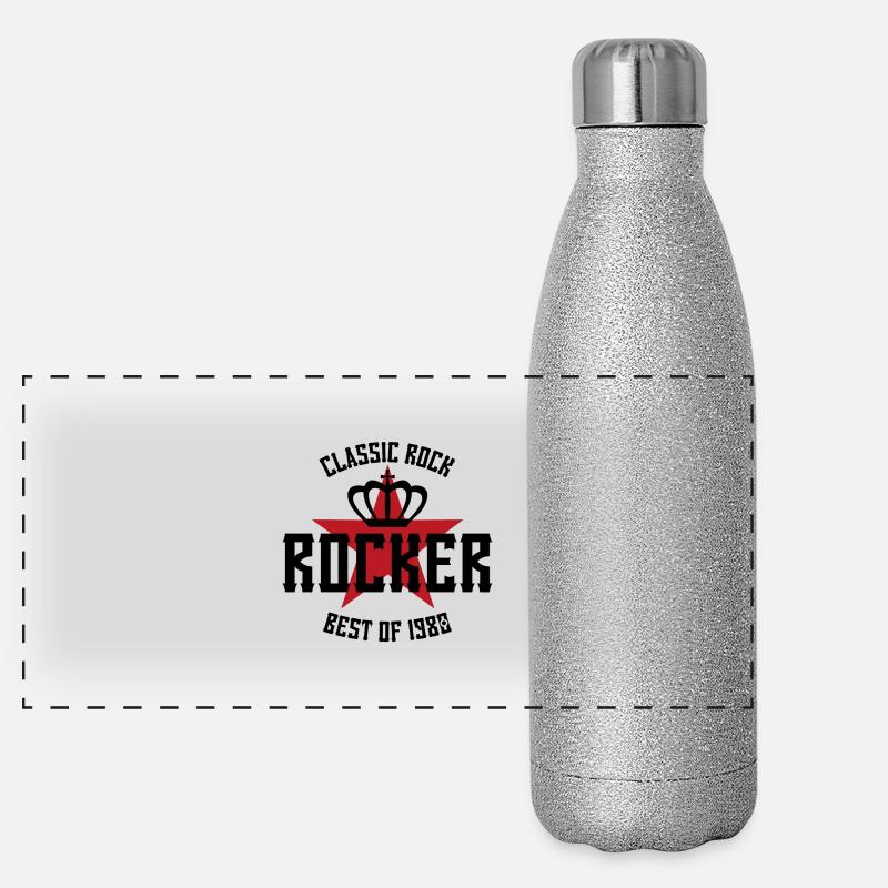 ROCKER STAR BEST OF 1980 Gourde isotherme panoramique pailletée 500 ml