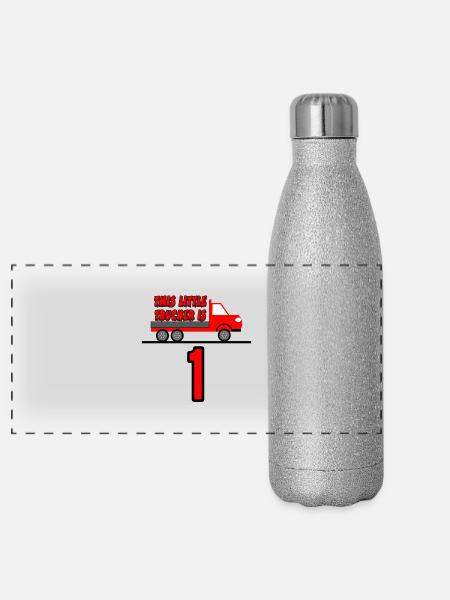 Trucker - Panoramic Glitter Thermal Bottle 500 ml - silver glitter - Front