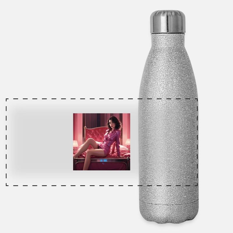 Mann gesucht Panorama Glitzer Isolierflasche 500 ml