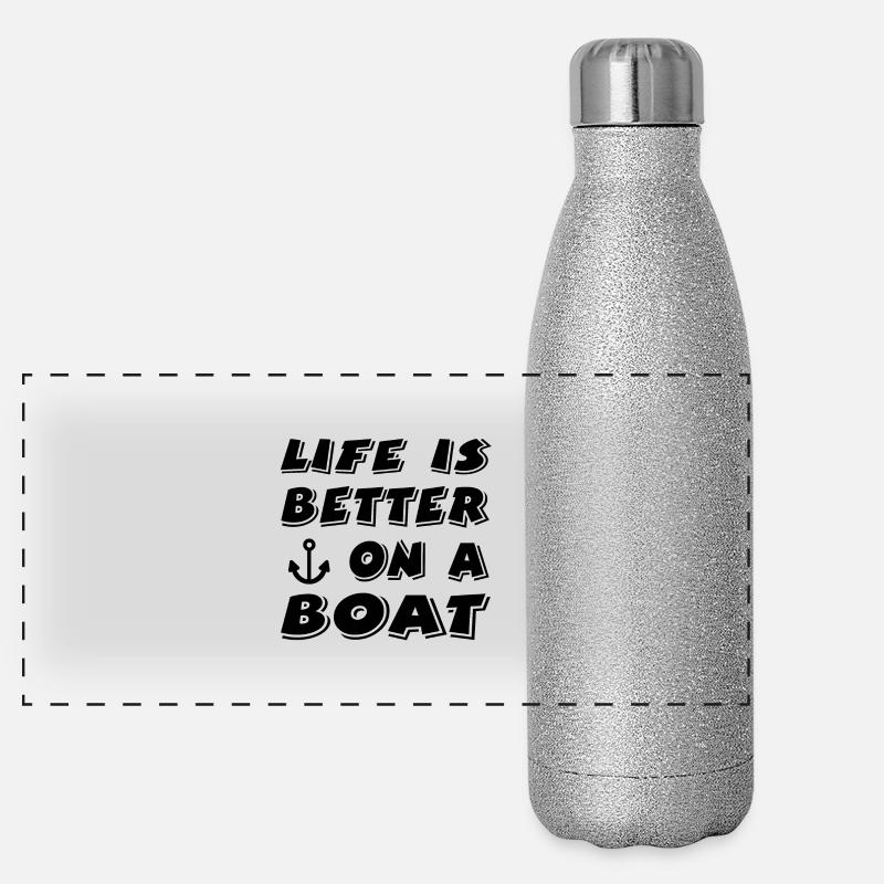 Boot Panorama Glitzer Isolierflasche 500 ml