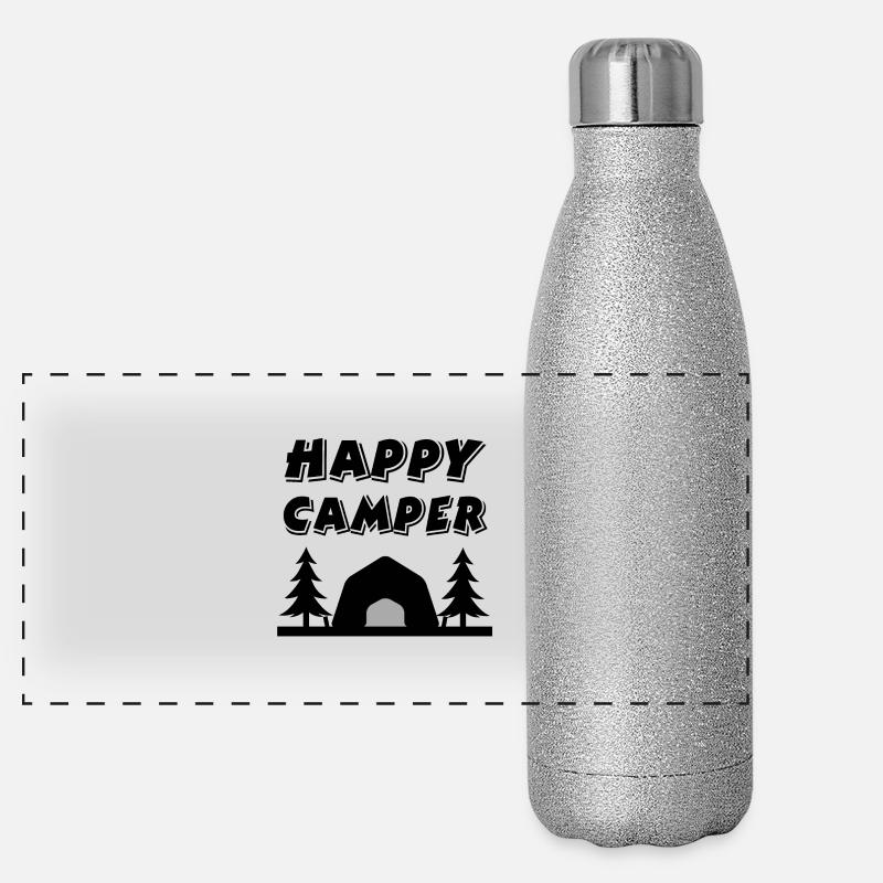 Camping Panorama Glitzer Isolierflasche 500 ml